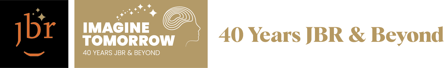 Este es el logotipo del aniversario 2024 40 años de JBR